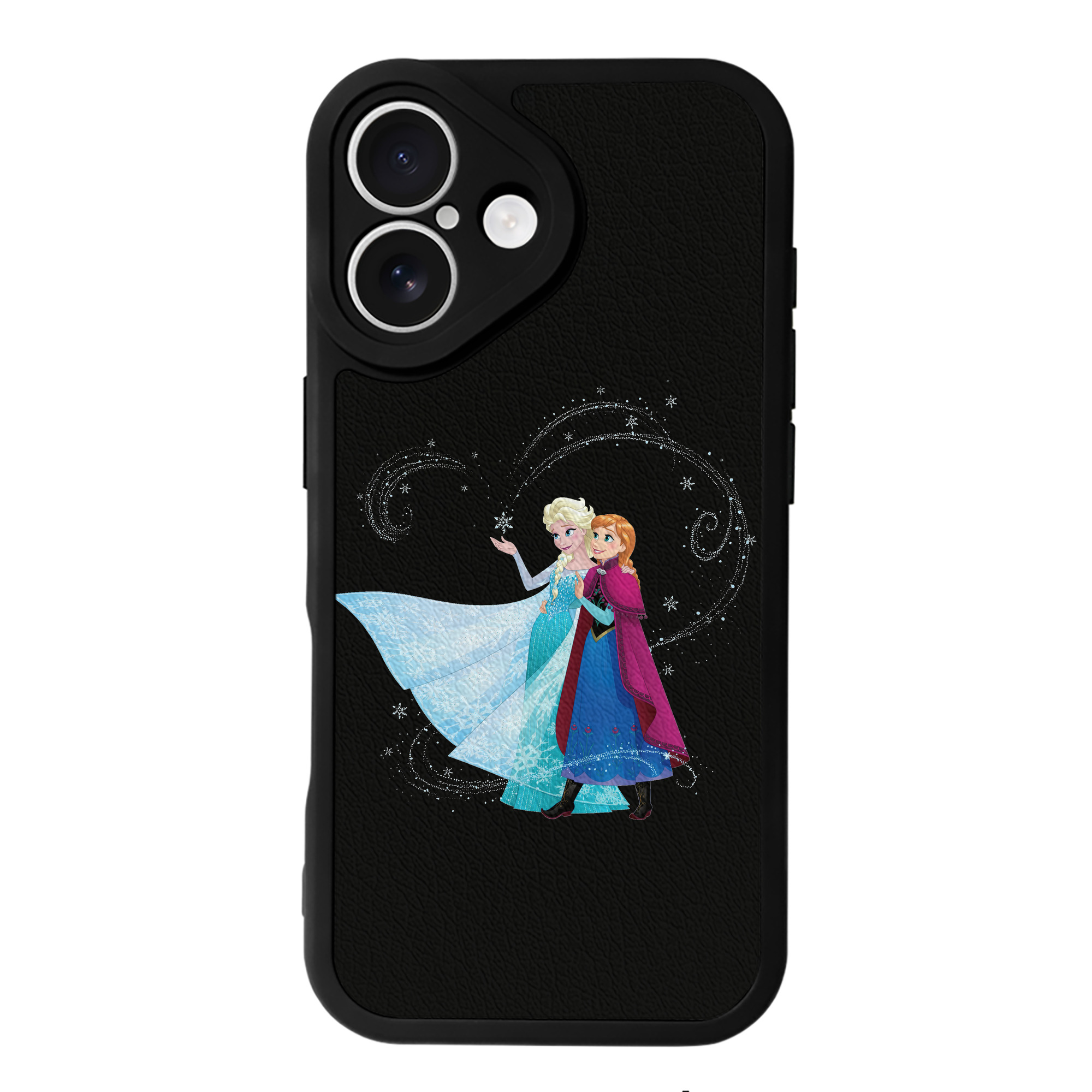 （画像用） アナと雪の女王 アンナ エルサ Frozen Anna Elsa 【iPhone 16シリーズ対応】シリコンスマホケース（レザー調） 材質：シリコン